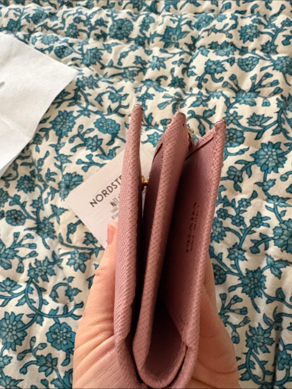 Prada Pink Saffiano Zip-Around Wallet with Gold Logo - Picture 12 of 13